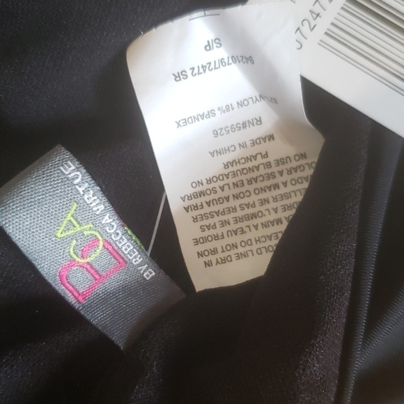 REBECCA Virtue black onepiece swimsuit nwt - Picture 5 of 9